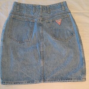 Vintage Guess Light Blue Denim Mini Skirt